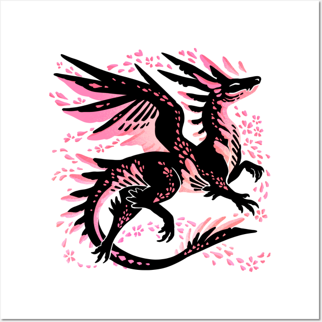 Cherry Blossom Dragon Wall Art by Things By Diana